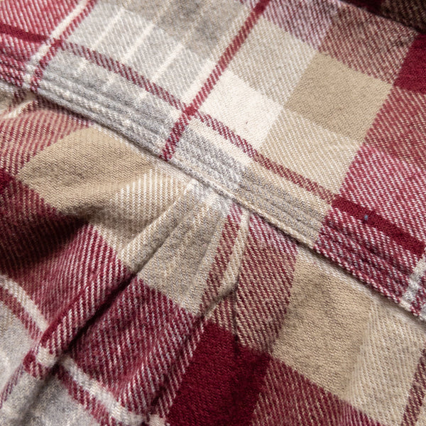 Wythe Washed Flannel Workshirt - Merlot Plaid