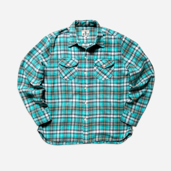 Wythe Washed Flannel Workshirt - Thousand Lakes Plaid