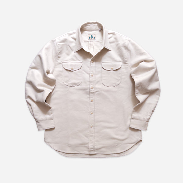 Wythe Moleskin Officer's Shirt - Alablaster