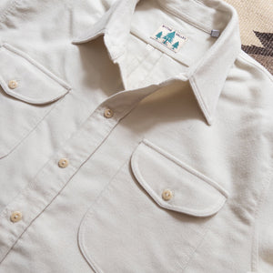 Wythe - Wythe Moleskin Officer's Shirt - Alablaster -  - Alternative View 1