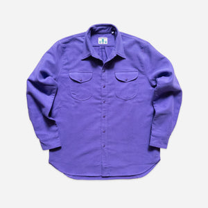 Wythe - Wythe Moleskin Officer's Shirt - Purple -  - Main Front View
