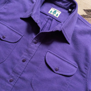 Wythe - Wythe Moleskin Officer's Shirt - Purple -  - Alternative View 1
