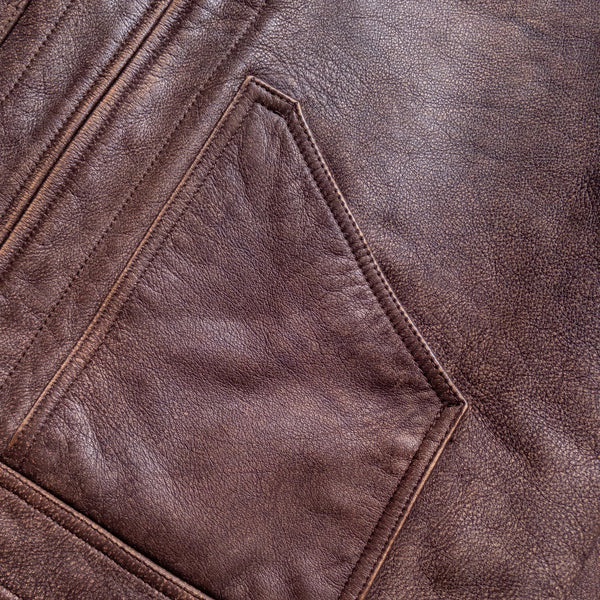 Wythe Leather Buckaroo Jacket - Brown