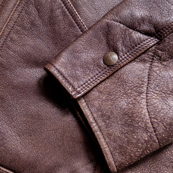 Wythe Leather Buckaroo Jacket - Brown