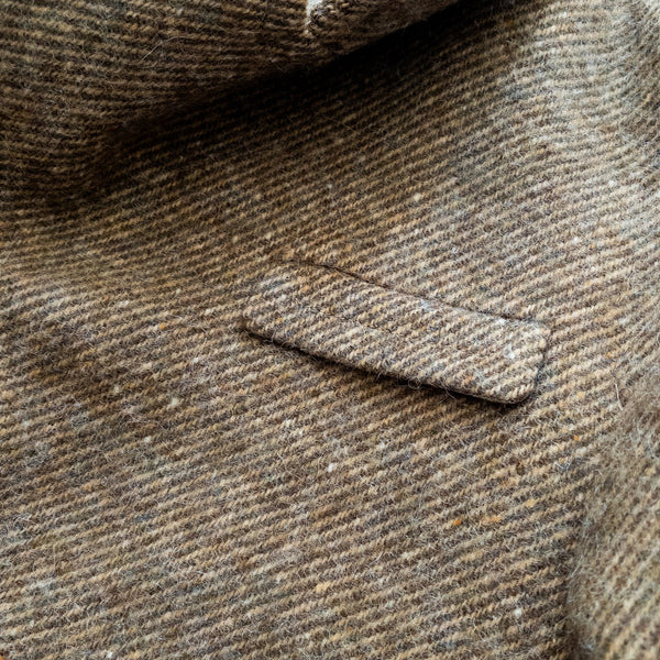 Wythe Polo Coat - Olive/Cream Alpaca Twill