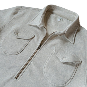 Wythe - HALF ZIP SWEATSHIRT - HEATHER GREY -  - Alternative View 1