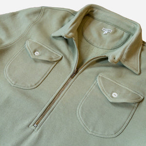 Wythe - HALF ZIP SWEATSHIRT - FADED OLIVE -  - Alternative View 1