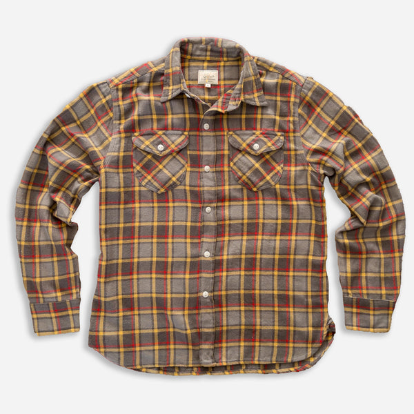 WASHED FLANNEL WORKSHIRT - DUSK PLAID