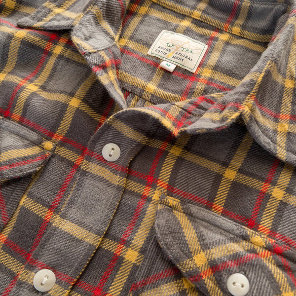 WASHED FLANNEL WORKSHIRT - DUSK PLAID