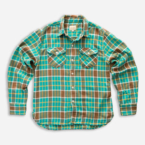 Wythe - WASHED FLANNEL WORKSHIRT - RIVERBEND -  - Main Front View