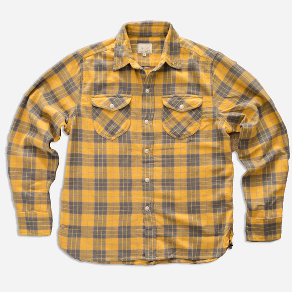 WASHED FLANNEL WORKSHIRT - DAYBREAK