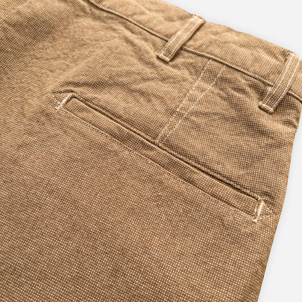 HEAVY PINPOINT CANVAS CHINO PANT - BROWN