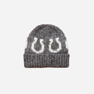 Wythe - Wythe Alpaca Cotton Horseshoe Beanie - Charcoal -  - Main Front View