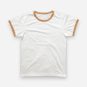 Wythe - TUBULAR RINGER T-SHIRT - WHITE/APRICOT -  - Main Front View