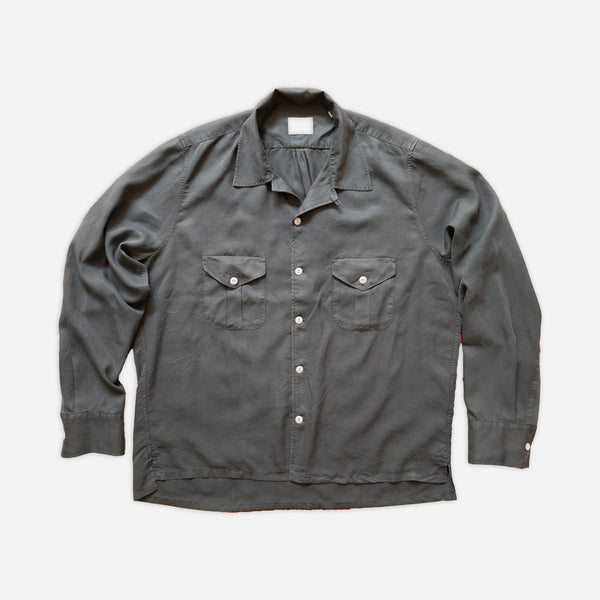 GABARDINE PATIO SHIRT - FADED BLACK