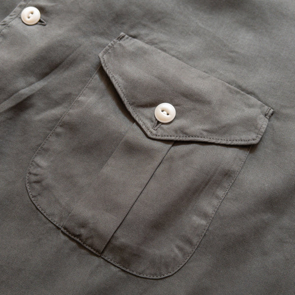 GABARDINE PATIO SHIRT - FADED BLACK