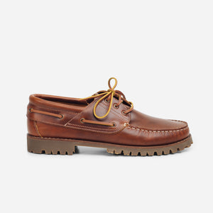Arrow Moccasin Company - MARBLEHEAD LUG BOAT SHOE - CAMEL -  - Main Front View