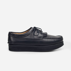 Arrow Moccasin Company - FRINGE ROCKER MOC - BLACK/BLACK -  - Main Front View