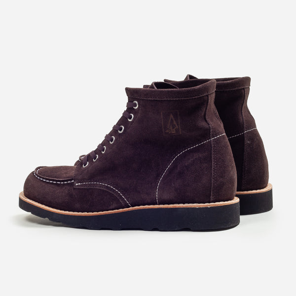 MAINE SUEDE MOC TOE BOOT - CHOCOLATE