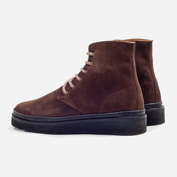 ROUND TOE 7 INCH DESERT BOOT - BROWN