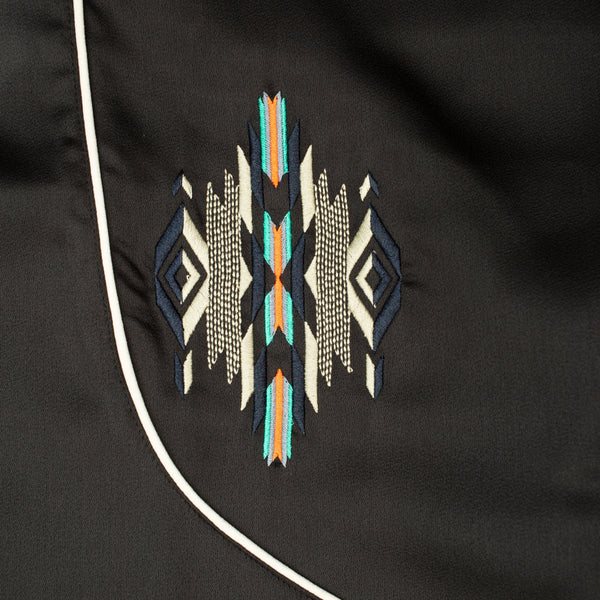 WESTERN SATIN SHIRT - BLACK