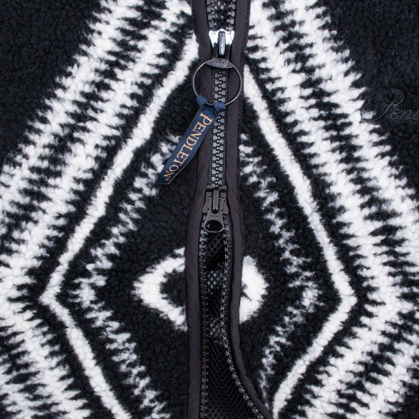 JACQUARD SHERPA FLEECE JACKET - LOS OJOS