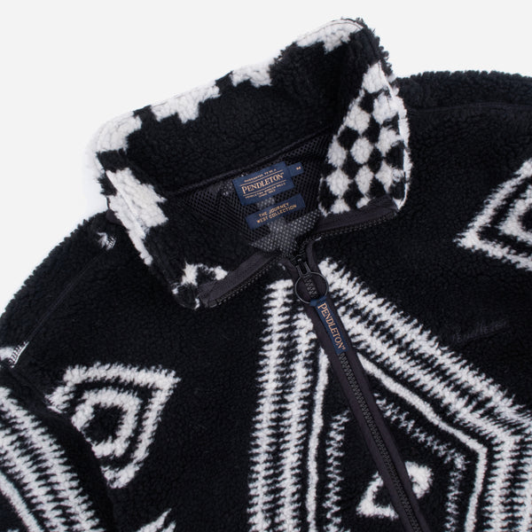 JACQUARD SHERPA FLEECE JACKET - LOS OJOS