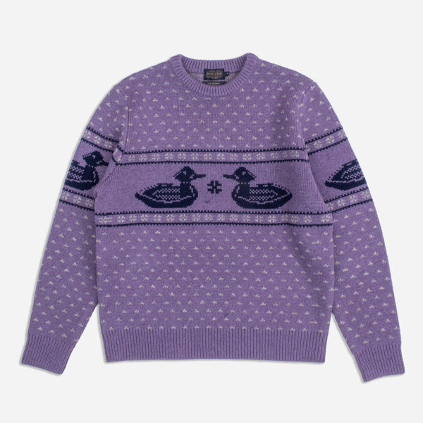 DUCK KNITTED SWEATER - PURPLE