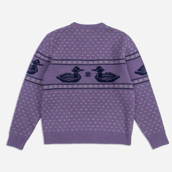 DUCK KNITTED SWEATER - PURPLE