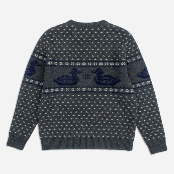 DUCK KNITTED SWEATER - GREEN