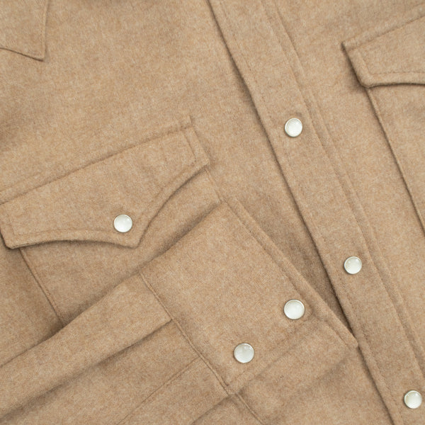 CANYON WOOL WESTERN SHIRT - TAN MIX