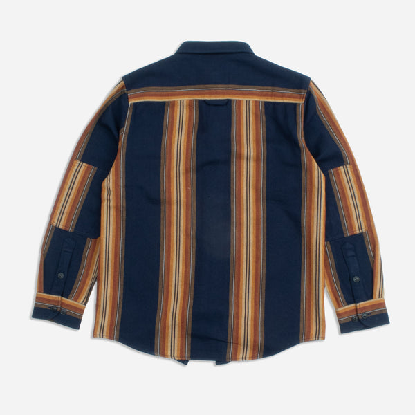 WESTON FLANNEL SHIRT - NAVY MULTI STRIPE