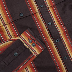 Pendleton EU - WESTON FLANNEL SHIRT - BROWN MULTI STRIPE -  - Alternative View 1