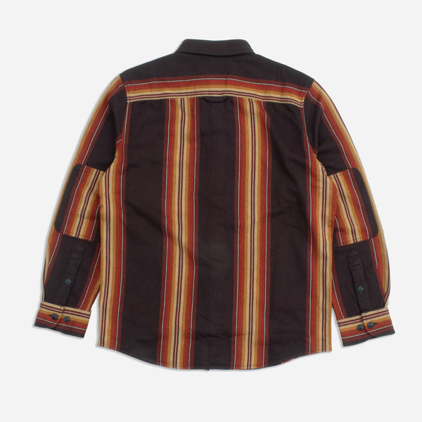 WESTON FLANNEL SHIRT - BROWN MULTI STRIPE