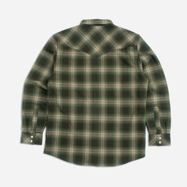 WYATT WESTERN SHIRT - OLIVE MULTI PLAID