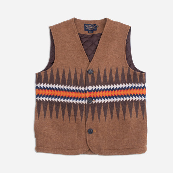 QUILTED FIELD WOOL VEST - SAWTOOTH RIDGE BROWN