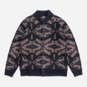 Pendleton - MIRROR LAKE LAMBSWOOL CARDIGAN - OXFORD MIX -  - Main Front View