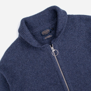 Pendleton - CHUNKY LAMBSWOOL ZIP CARDGIAN - NAVY -  - Alternative View 1