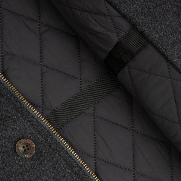 WINTER WOOL HUNTING JACKET - CHARCOAL