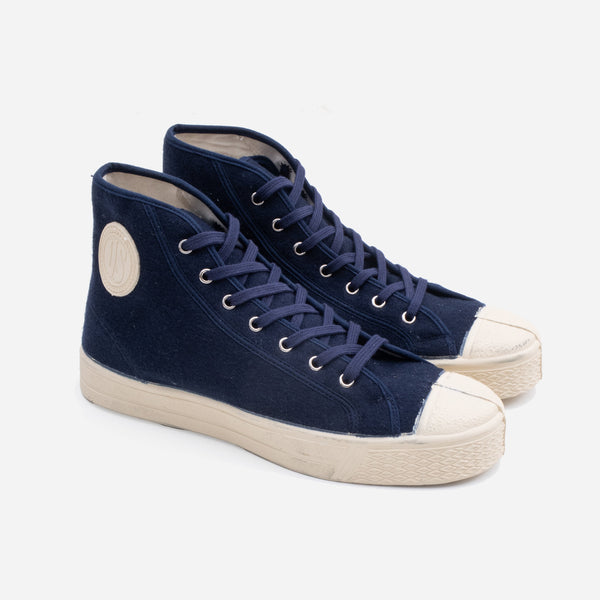 MILITARY WOOL HIGH - NAVY/ECRU