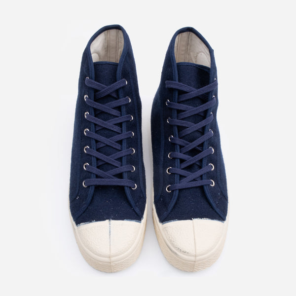 MILITARY WOOL HIGH - NAVY/ECRU