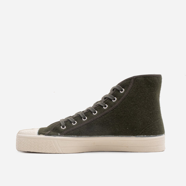 MILITARY WOOL HIGH - GREEN/ECRU