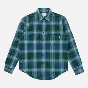Adsum - CLASSIC PLAID OVERSHIRT - GREEN CHECK -  - Main Front View