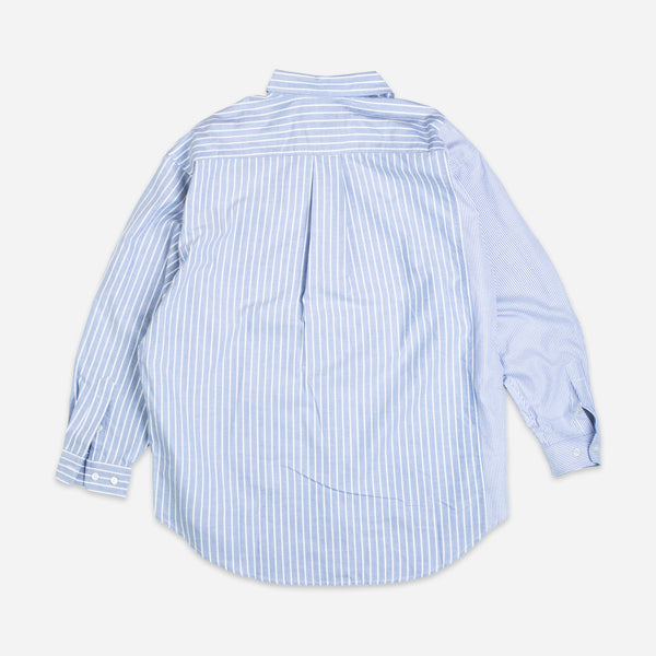 UNBALANCE PATCH BIG SHIRT - STRIPED