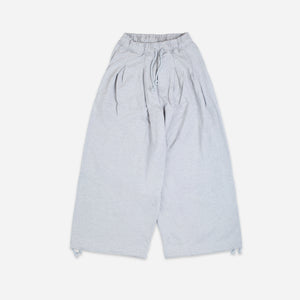 Anglan - DOUBLE VALLEY TUCK SWEAT PANTS - GREY MELANGE -  - Main Front View