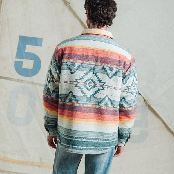 BAY CITY SHERPA OVERSHIRT  - SALTILLO STRIPE