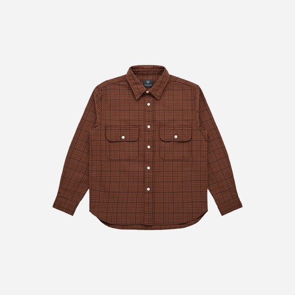 Knickerbocker Brother Flannel Shirt - Brown & Red Plaid