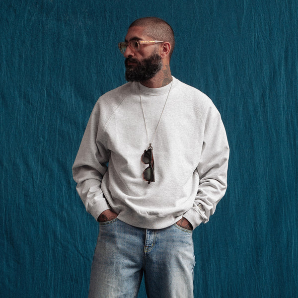 CREW SWEATSHIRT - ASH HEATHER GREY