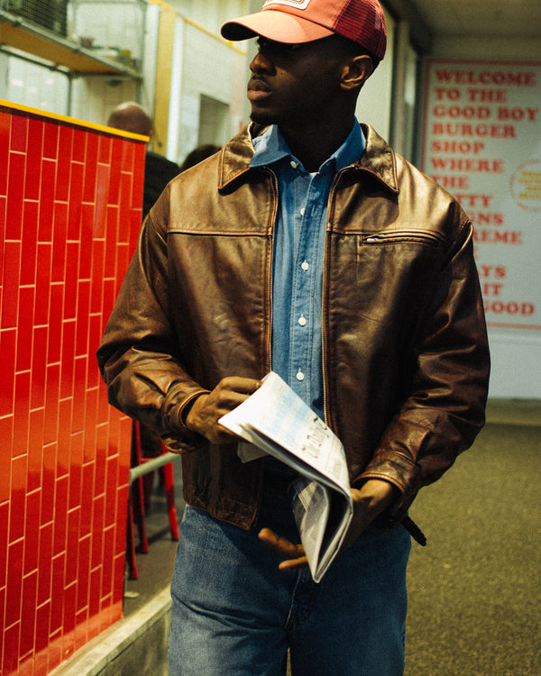 CIGARETTE POCKET CHAMBRAY SHIRT - BLUE