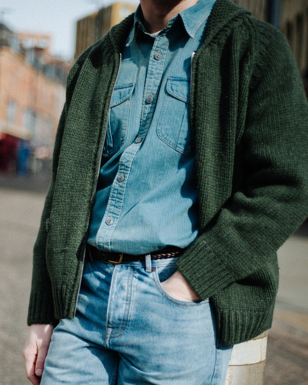 DOCKMAN SPORTS SHIRT - FADED INDIGO